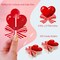 Wrapables Valentines Lollipop Paper Card Candy Holders, Hearts and Bows Party Supplies, Decorations, Party Favors (100pcs)